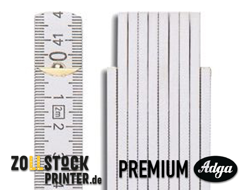 Adga Premium Zollstock 250 Plus - weiß