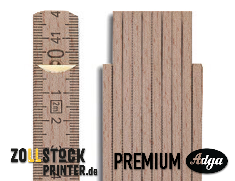 Adga Premium Zollstock 250 Plus -natur